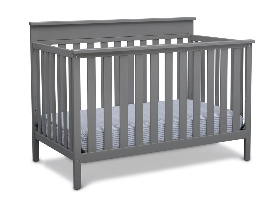 Delta Children Grey (026) Kingswood 4-in-1 Convertible Baby Crib Right Crib Silo View 2-Kingswood 4-in-1 Convertible Baby Crib