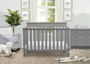 Grey (026) 0-Kingswood 4-in-1 Convertible Baby Crib