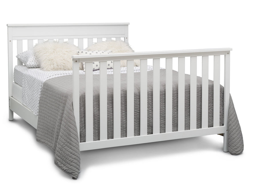 Delta Children Bianca White (130) Kingswood 4-in-1 Convertible Baby Crib Full Size Bed Silo View 12-Kingswood 4-in-1 Convertible Baby Crib