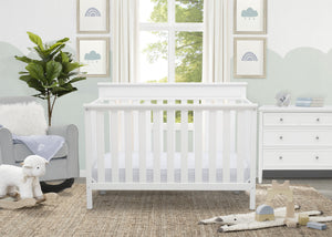 Bianca White (130) 1-Kingswood 4-in-1 Convertible Baby Crib