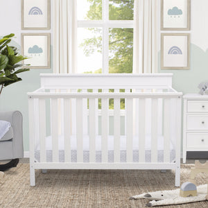Delta Children Bianca White (130) Kingswood 4-in-1 Convertible Baby Crib 28-Kingswood 4-in-1 Convertible Baby Crib