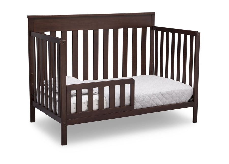Delta Children Walnut Espresso (1324) Kingswood 4-in-1 Convertible Baby Crib Toddler Bed Silo View 17-Kingswood 4-in-1 Convertible Baby Crib