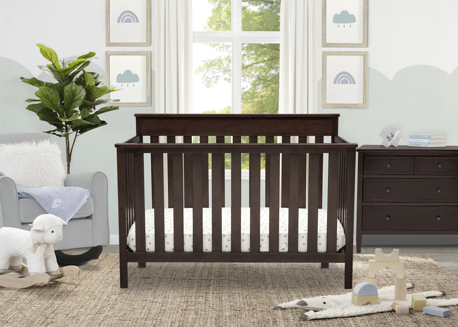 Walnut Espresso (1324) 15-Kingswood 4-in-1 Convertible Baby Crib