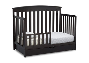 Dark Chocolate (207) Duke 4-in-1 Convertible Baby Crib with Under Drawer, Toddler Conversion 5-Duke 4-in-1 Convertible Baby Crib with Under Drawer