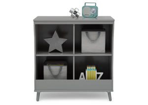 Delta Children Grey with Natural (1359) Essex Changing Table/Bookcase, Bookcase Front Silo View 7-Essex Changing Table/Bookcase