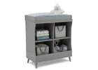 Delta Children Grey with Natural (1359) Essex Changing Table/Bookcase, Right Silo View 7-Essex Changing Table/Bookcase