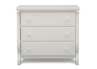 DCB: Delta Children White (100) Universal 3 Drawer Dresser Front Silo View 7-Universal 3 Drawer Dresser