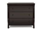 Delta Children Dark Chocolate (207) Universal 3 Drawer Dresser Front Silo View 16-Universal 3 Drawer Dresser