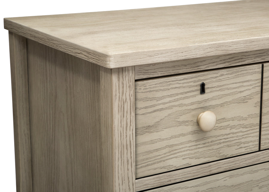 Textured Limestone (1340) 6-Farmhouse 3 Drawer Dresser with Changing Top