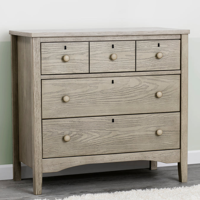Textured Limestone (1340) 30-Farmhouse 3 Drawer Dresser with Changing Top