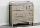 Textured Limestone (1340) 31-Farmhouse 3 Drawer Dresser with Changing Top