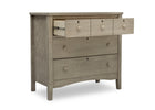 Textured Limestone (1340) 5-Farmhouse 3 Drawer Dresser with Changing Top
