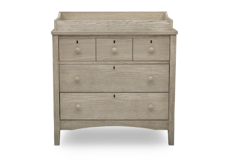 Textured Limestone (1340) 3-Farmhouse 3 Drawer Dresser with Changing Top