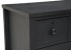Delta Children Textured Midnight Grey (1347) Farmhouse 3 Drawer Dresser with Changing Top, Hangtag View 16-Farmhouse 3 Drawer Dresser with Changing Top