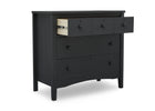 Delta Children Textured Midnight Grey (1347) Farmhouse 3 Drawer Dresser with Changing Top 14-Farmhouse 3 Drawer Dresser with Changing Top