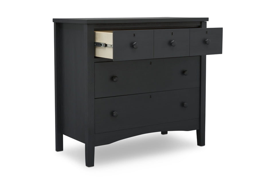 Delta Children Textured Midnight Grey (1347) Farmhouse 3 Drawer Dresser with Changing Top 14-Farmhouse 3 Drawer Dresser with Changing Top