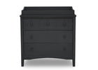 Delta Children Textured Midnight Grey (1347) Farmhouse 3 Drawer Dresser with Changing Top, Front Silo View 12-Farmhouse 3 Drawer Dresser with Changing Top