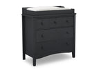 Delta Children Textured Midnight Grey (1347) Farmhouse 3 Drawer Dresser with Changing Top, Right Silo View 13-Farmhouse 3 Drawer Dresser with Changing Top