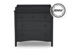 Delta Children Textured Midnight Grey (1347) Farmhouse 3 Drawer Dresser with Changing Top 18-Farmhouse 3 Drawer Dresser with Changing Top