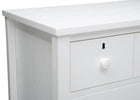 Delta Children Textured White (1349) Farmhouse 3 Drawer Dresser with Changing Top, Hangtag View 26-Farmhouse 3 Drawer Dresser with Changing Top
