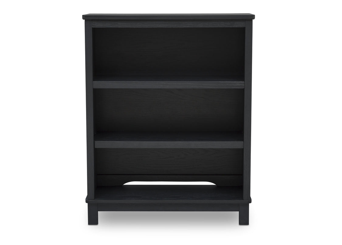 Delta Children Textured Midnight Grey (1347) Farmhouse Bookcase/Hutch, Front Silo View