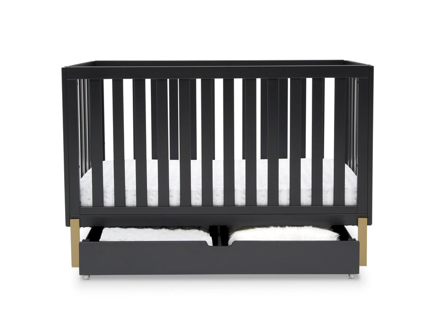Hendrix 4-in-1 Convertible Crib + Under Crib Roll-Out Storage Midnight Grey with Metal (1361) 3-Hendrix 4-in-1 Convertible Crib + Under Crib Roll-Out Storage