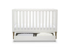 Bianca White with Metal Base (186) 6-Hendrix 4-in-1 Convertible Crib + Under Crib Roll-Out Storage