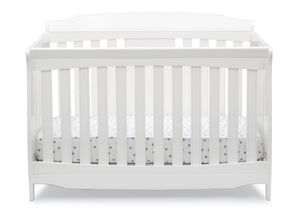 Delta Children Bianca White (130) Westminster 6-in-1 Convertible Crib, Front Crib Silo View 15