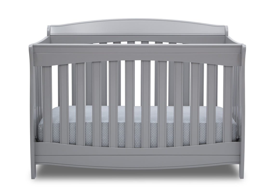 Delta Children Grey (026) Colton 6-in-1 Convertible Crib, Front Silo View