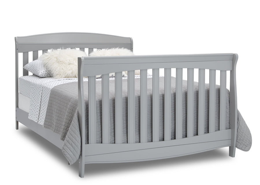 Delta Children Grey (026) Colton 6-in-1 Convertible Crib, Right Full Bed with Headboard and Footboard Silo View 7-Colton 6-in-1 Convertible Crib