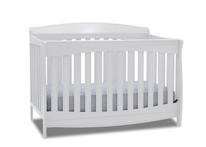 Delta Children Bianca White (130) Colton 6-in-1 Convertible Crib, Right Crib Silo View 13-Colton 6-in-1 Convertible Crib