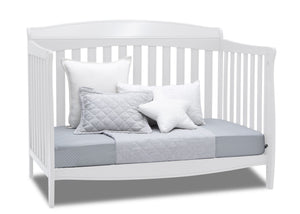 Delta Children Bianca White (130) Colton 6-in-1 Convertible Crib, Right Day Bed Silo View 15-Colton 6-in-1 Convertible Crib