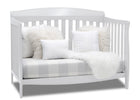 Delta Children Bianca White (130) Colton 6-in-1 Convertible Crib, Right Sofa Silo View 13-Colton 6-in-1 Convertible Crib