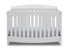 Delta Children Bianca White (130) Colton 6-in-1 Convertible Crib, Front Crib Silo View 16-Colton 6-in-1 Convertible Crib