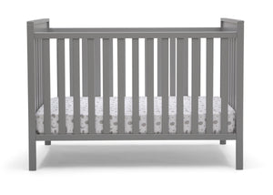 Delta Children Grey (026) Mercer 6-in-1 Convertible Crib, Front Crib Silo View 19