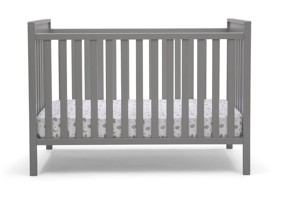 Delta Children Grey (026) Mercer 6-in-1 Convertible Crib, Front Crib Silo View 8-Mercer 6-in-1 Convertible Crib
