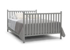 Delta Children Grey (026) Mercer 6-in-1 Convertible Crib, Right Full Bed with Headboard and Footboard Silo View 7-Mercer 6-in-1 Convertible Crib