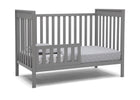 Delta Children Grey (026) Mercer 6-in-1 Convertible Crib, Right Toddler Bed Silo View 3-Mercer 6-in-1 Convertible Crib