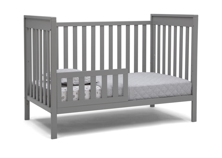 Delta Children Grey (026) Mercer 6-in-1 Convertible Crib, Right Toddler Bed Silo View 3-Mercer 6-in-1 Convertible Crib