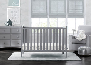 Delta Children Grey (026) Mercer 6-in-1 Convertible Crib, Room View 1