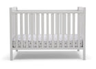 Delta Children Bianca White (130) Mercer 6-in-1 Convertible Crib, Front Crib Silo View 16-Mercer 6-in-1 Convertible Crib