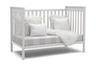 Delta Children Bianca White (130) Mercer 6-in-1 Convertible Crib, Right Sofa Silo View 13-Mercer 6-in-1 Convertible Crib