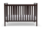 Delta Children Dark Chocolate (207) Mercer 6-in-1 Convertible Crib, Front Crib Silo View 24-Mercer 6-in-1 Convertible Crib