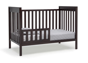 Delta Children Dark Chocolate (207) Mercer 6-in-1 Convertible Crib, Right Toddler Bed Silo View 5
