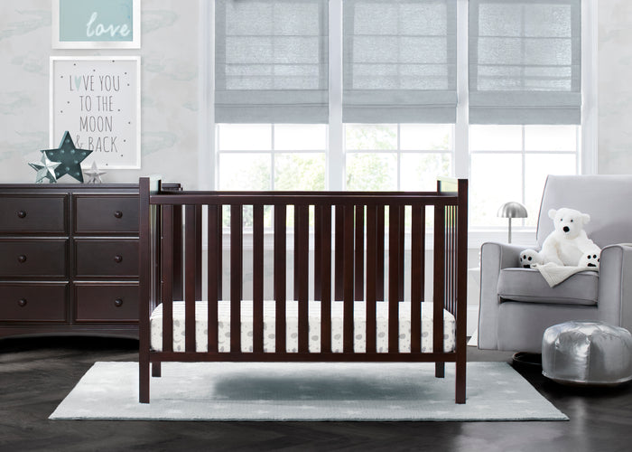 Delta Children Dark Chocolate (207) Mercer 6-in-1 Convertible Crib 2-Mercer 6-in-1 Convertible Crib