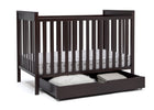 Dark Chocolate (207) 2-Mercer 6-in-1 Convertible Crib + Under Crib Roll-Out Storage