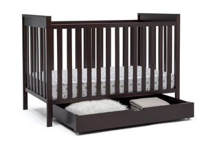Dark Chocolate (207) 6-Mercer 6-in-1 Convertible Crib + Under Crib Roll-Out Storage