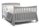 Delta Children Grey (026) Mason Convertible 6-in-1 Crib and Changer, Right Full Bed with Headboard and Footboard Silo View 10-Mason Convertible 6-in-1 Crib and Changer