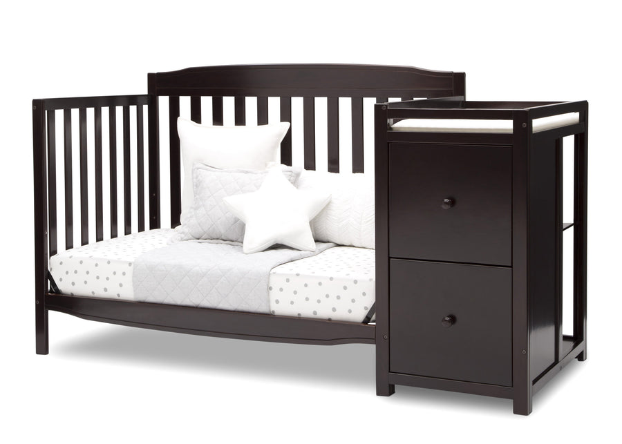 Mason Convertible 6-in-1 Crib and Changer Dark Chocolate (207) 24-Mason Convertible 6-in-1 Crib and Changer