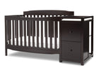 Dark Chocolate (207) 22-Mason Convertible 6-in-1 Crib and Changer